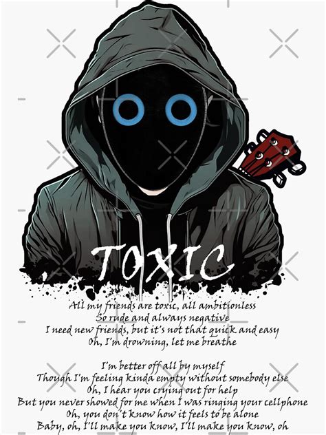 Boy With Uke Fan Art Toxic Sticker For Sale By Teezstudio Redbubble