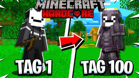 Ich Überlebe 100 Tage In Minecraft Hardcore Youtube