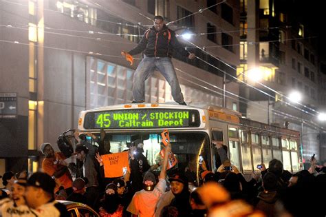 Riots In San Francisco Streets Following World Series Clincher