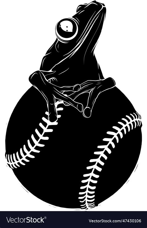 Black silhouette of frog sitting Royalty Free Vector Image