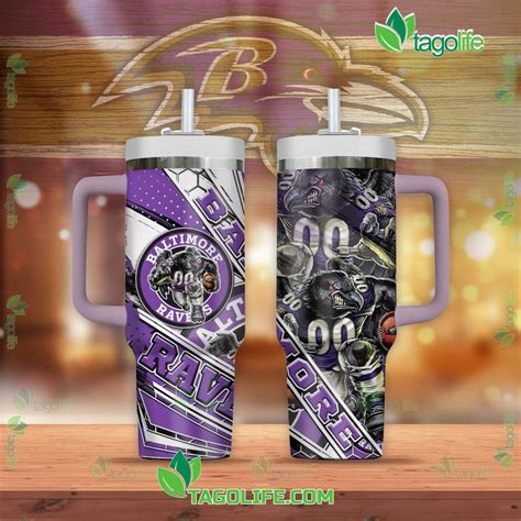 Baltimore Ravens NFL Custom Stanley Cup 40 Oz 30 Oz Tumbler With Handle