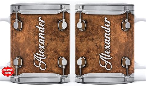 Amazon Prezzy Snare Drum Mug For Men Women Customized Coffee Mug