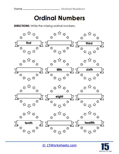 Ordinal Numbers Worksheets 15 Worksheets Library