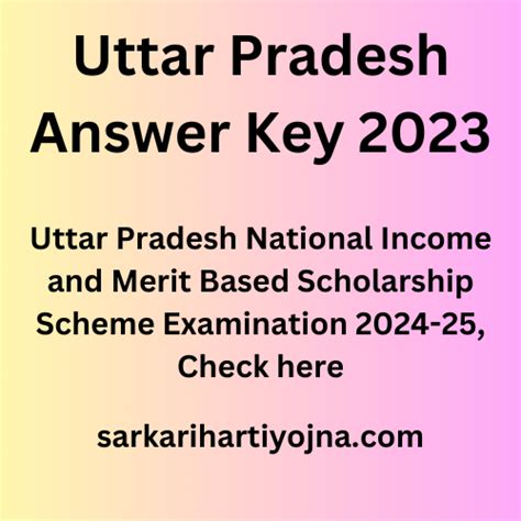 Uttar Pradesh Answer Key 2023 Uttar Pradesh National Income And Merit