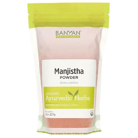 Banyan Botanicals Manjistha Powder Pound Usda Organic Rubia