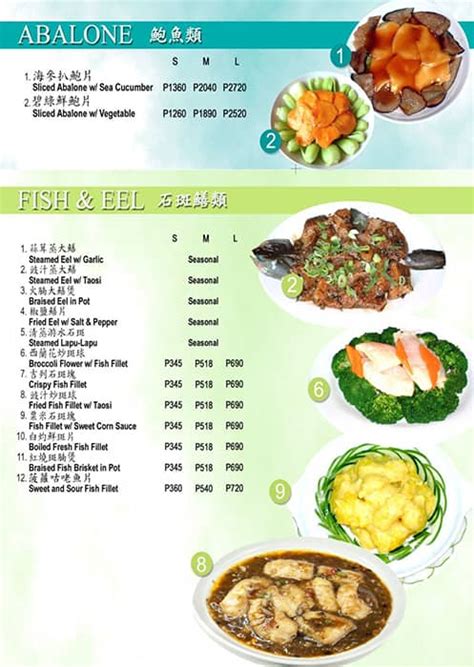 Menu at Mr Chow Seafood Restaurant - Acropolis, Quezon City, 8th