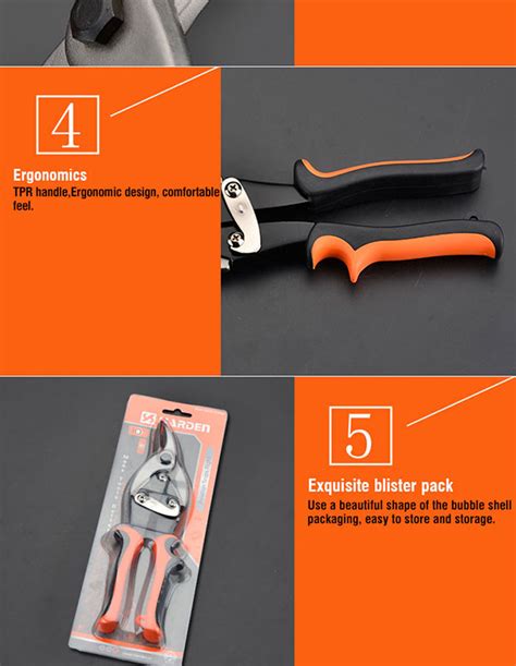 Professional Chrome Vanadium Aviation Snips Right Shanghai Harden Tools