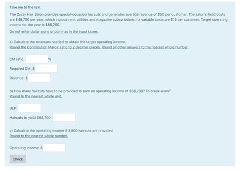 Solved Take Me To The Text In The Following Chart Fill In Chegg