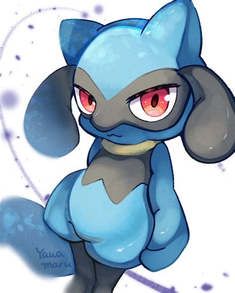 326213 Safe Artist Yawaoru Fictional Species Mammal Riolu Feral