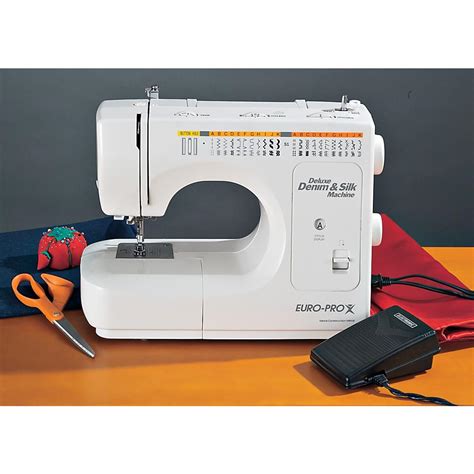 Euro Pro™ Deluxe Denim And Silk Sewing Machine 127517 Hobby And Craft