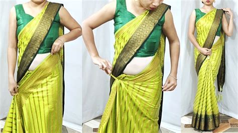 Beginners Kanjeevaram Silk Saree Wearing For Weddings Silk Saree