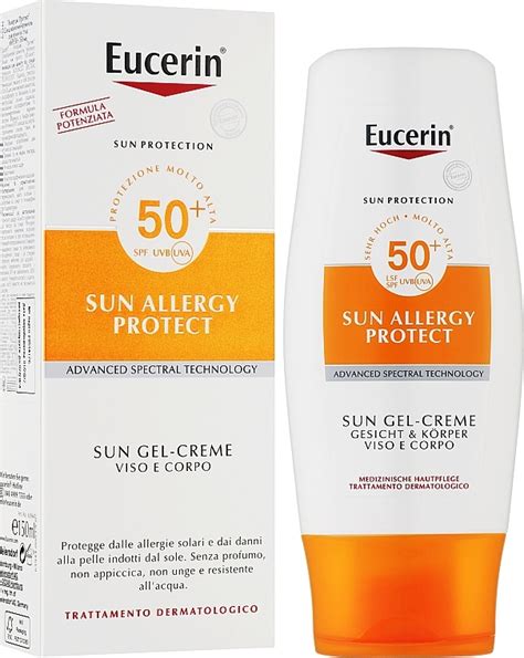 Eucerin Sun Allergy Protection Sun Creme Gel Spf Uv Body Sunscreen