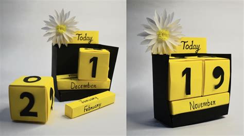 Diy Paper Calendar Desk Calendar Paper Craft How To Make Desk