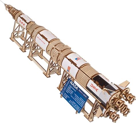 Amazon UGEARS NASA Saturn V Model Rocket Kit Space Ship Model