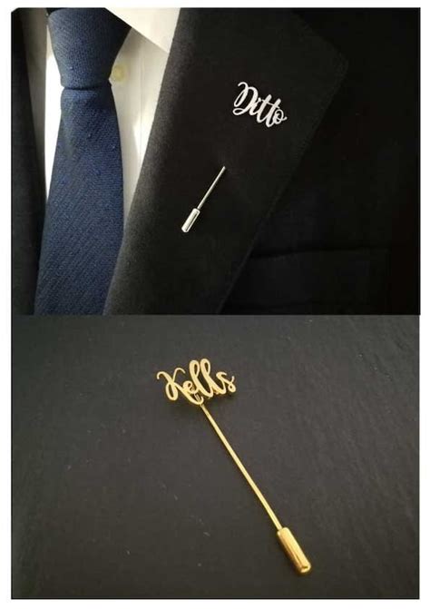 Custom Lapel Pins Men's Lapel Pinsinitial Lapel - Etsy