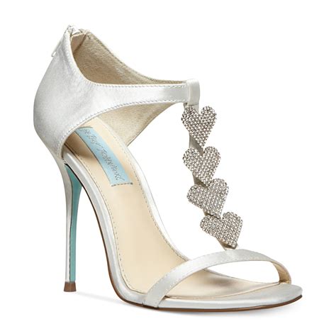 Betsey Johnson Blue By Favor Evening Sandals In Silver Ivory Lyst