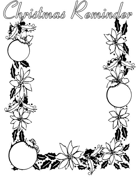 christmas borders black and white clipart - Clipground