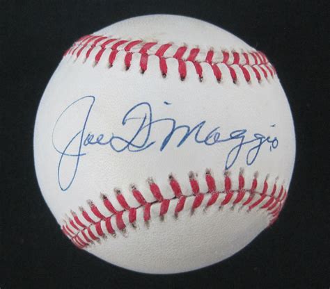 Lot Detail Joe Dimaggio Autographed Bobby Brown Baseball