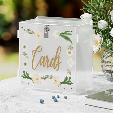 Amazon Cliselda Fully Assembled Acrylic Wedding Card Box With Slot