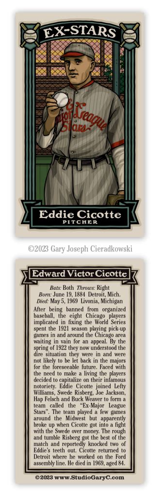 Eddie Cicotte: After the Black Sox - Studio Gary C