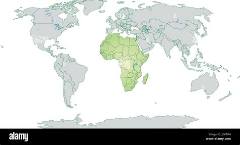 africa, card, outline, globe, planet, earth, world, borders, atlas, map ...