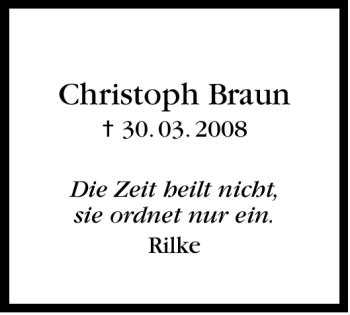 Traueranzeigen Von Christoph Braun Stuttgart Gedenkt De