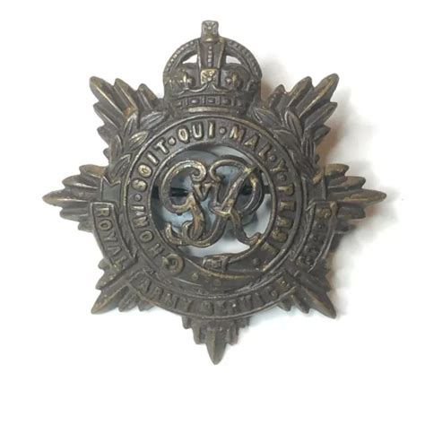 Ww Royal Army Service Corps Cap Badge Made Into Sweetheart Brooch