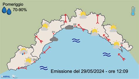 Meteo Arpal nuvolosità diffusa e compatta al mattino con deboli