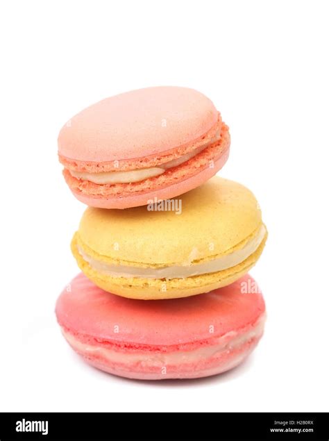 Stack Of Various Macarons Stock Photo Alamy