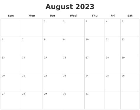 June 2023 Calendar Maker