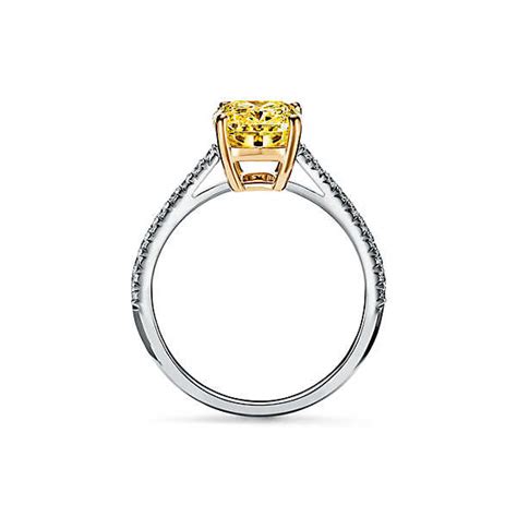 Yellow Lab Diamond Engagement Ring Temple Grace NZ