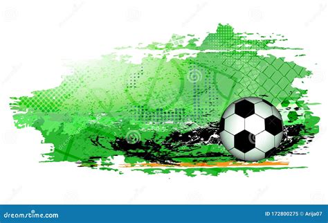 Abstract Sports Background with Soccer Ball Stock Vector - Illustration ...