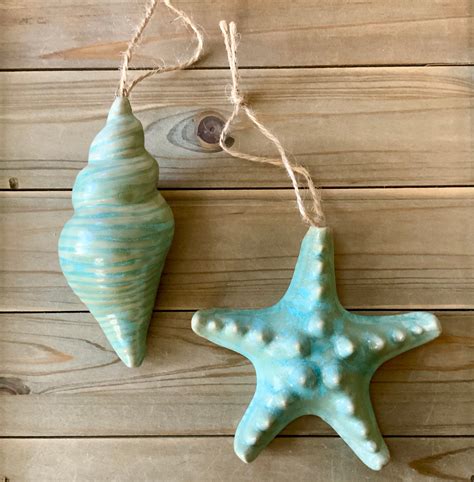 Starfish Seashell Pottery Ornament Sea Things Ventura