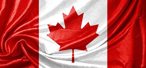 Canadian Flag Vibrant Waving Silk Texture High Resolution Illustration