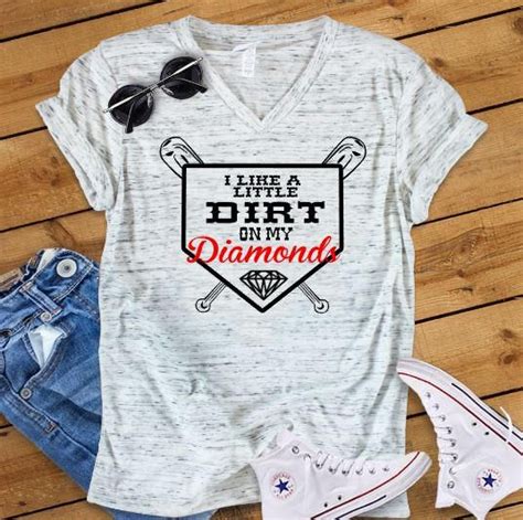 Dirt And Diamonds Baseball Shirt Baseball Girlfriend Baseball Mom