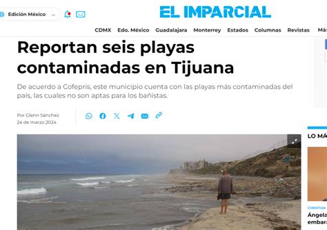 Reportan Seis Playas Contaminadas En Tijuana Comite De Playas Limpias