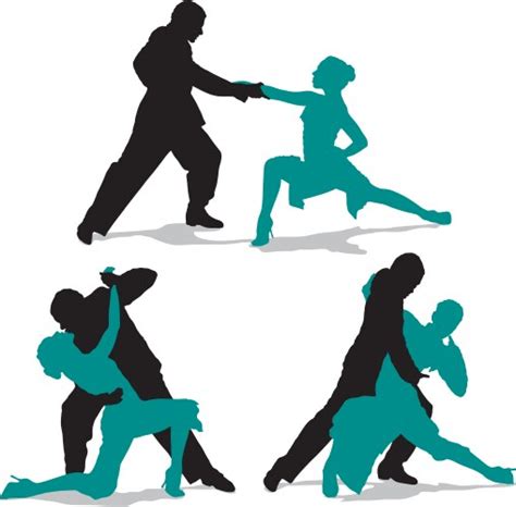 Couple dancing passionate argentine tango Vector Image