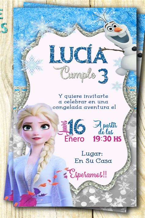 Frozen Tarjeta De Invitaci N Cumplea Os Frozen Invitaci N Digit