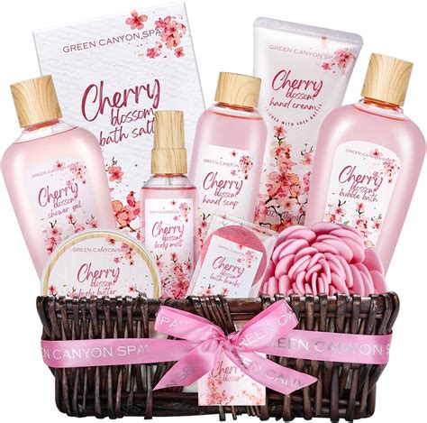 Amazon Green Canyon Spa Gifts Baskets For Women 11pcs Cherry