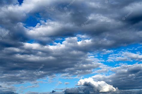 Premium Photo | Blue sunny sky with clouds