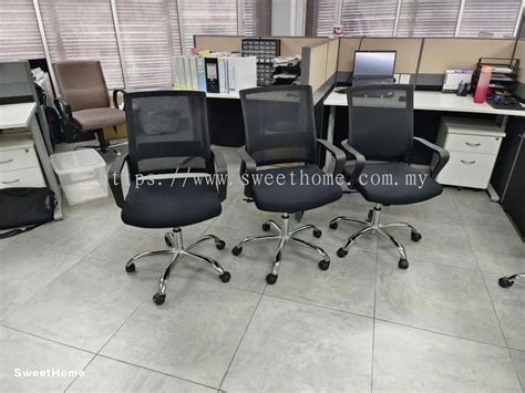 Sungai Buloh Medium Back Mesh Office Chair Production Chair Lab