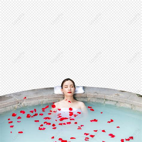 Female Hot Spring Spring Material Free Element PNG Transparent