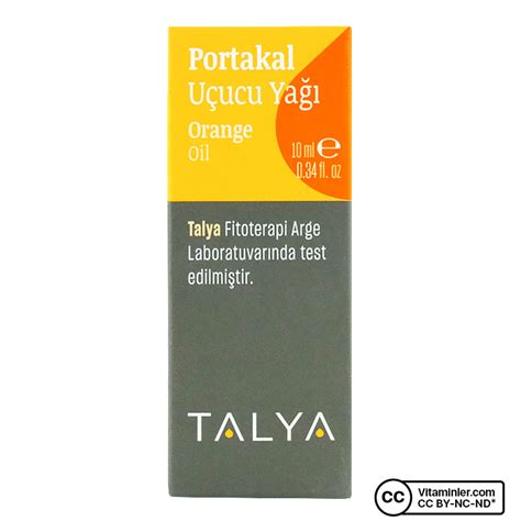 Talya Portakal Uçucu Yağı 10 mL Vitaminler