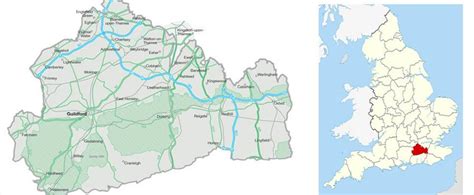 Map Of Surrey Visit South East England