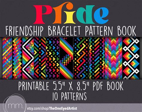 Pride Rainbow Friendship Bracelet Pattern Book Friendship Bracelet Kit ...