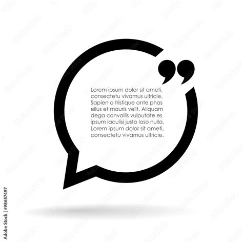 Quote Text Bubble Illustration Stock Vector Adobe Stock