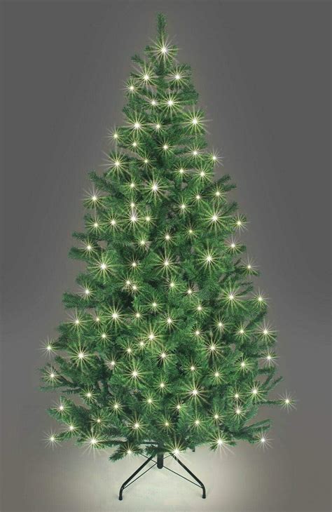 Shatchi 4ft 12ft Pre Lit Artificial Christmas Tree Alaskan Pine Tips Xmas Home Decorations Metal