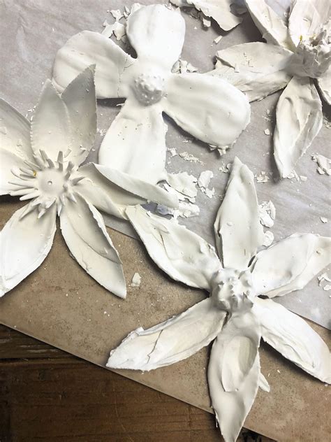 DIY Plaster of Paris Flowers - The Shabby Tree