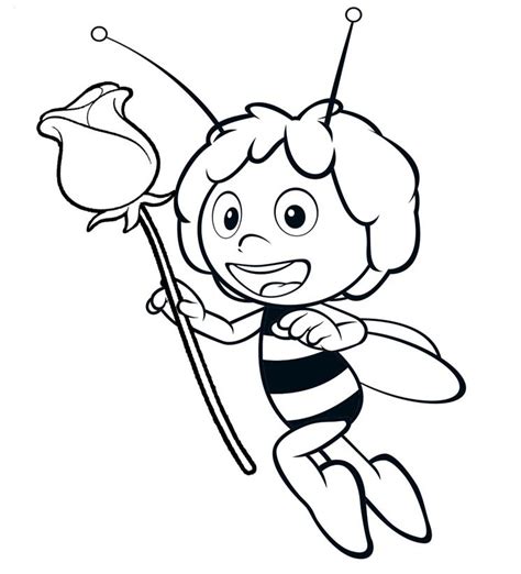 Dibujos De La Abeja Maya Para Colorear E Imprimir Gratis