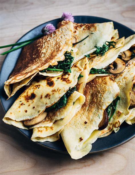 Savory Crepes With Mushrooms And Greens Brooklyn Supper Recipe